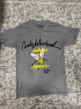 Cactus Jack by Travis Scott Gray Tee with Yellow Bee Graphic
